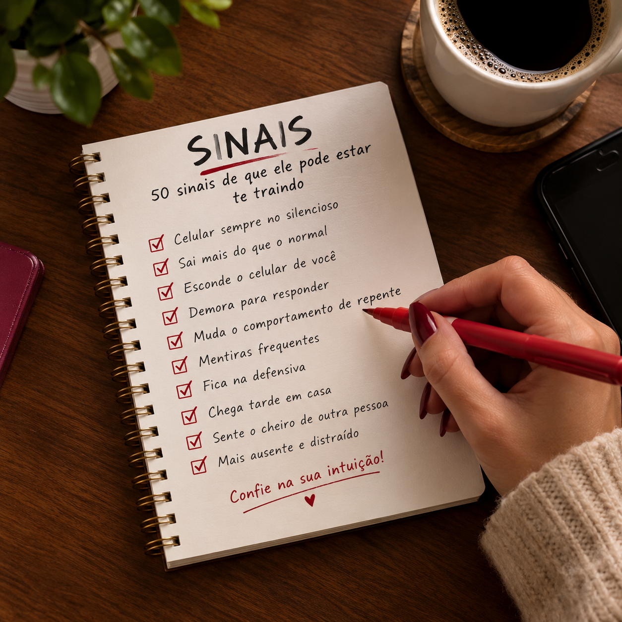Checklist dos 50 Sinais de Traição